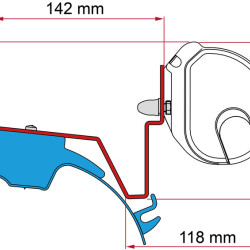 Fiamma Westfalia Jules Verne Mercedes Vito, adapter for F35