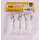 Tent guy line with three-hole tensioner, 4 pieces