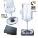 Magnetic plastic wine glasses 0.3 l with pads - set of 2