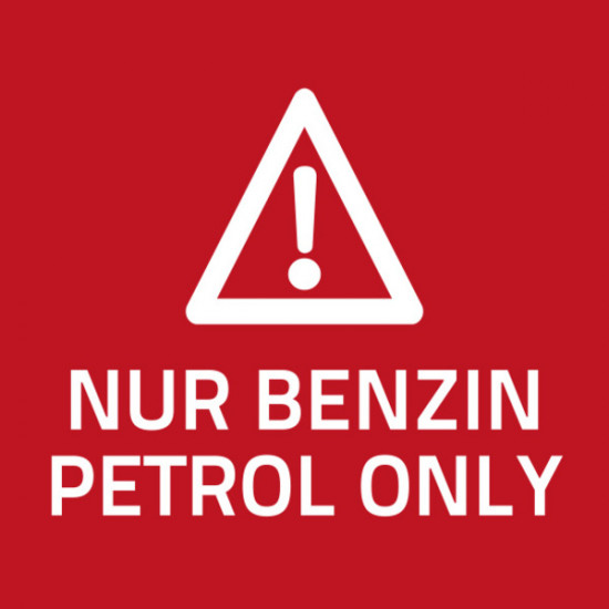 Safety sticker - Petrol only