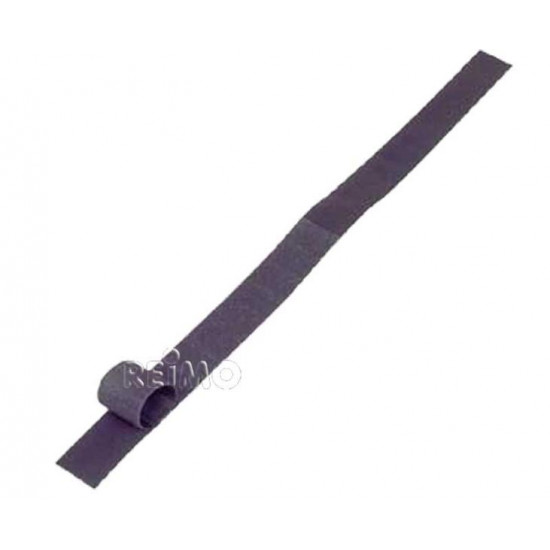 Self-adhesive hook and loop tape, 20mm wide, black, 5m length