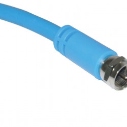 Flexible coaxial cable with F-connectors