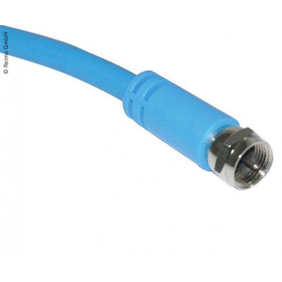 Flexible coaxial cable with F-connectors