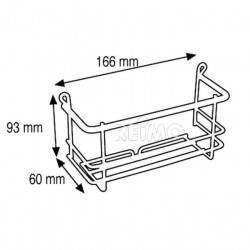 Chrome-plated wall shelf