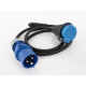 CEE adapter cable Switzerland (CEE plug and CH socket) with 10 A fuse