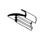 Door interior edge banding with sealing lip 5m - Medium Grey