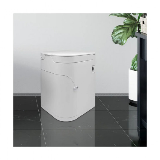 Compact composting toilet with electric agitator - White - Version 4