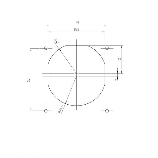 CEE power inlet socket with magnetic closure - Black
