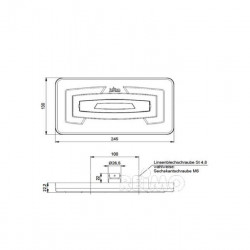 LED multi-function light, 9-32V, left red IP67 with triangular reflector