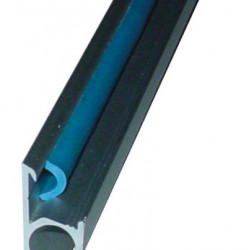 Aluminum keder rail with screw channel - 2.5 m