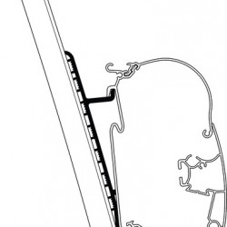 Omnistor awning adapter for Fiat Ducato H3 from 2007 onwards