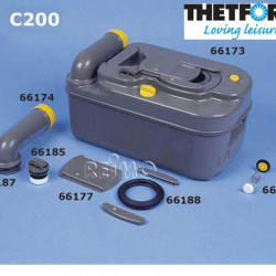 Screw cap wastewater tank yellow C2, C3, C4