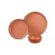 CAMP4 MALMÖ Dinnerware Set made of rPET for 2 people, Color: Terracotta