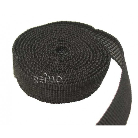 Black ratchet strap, 25mm long