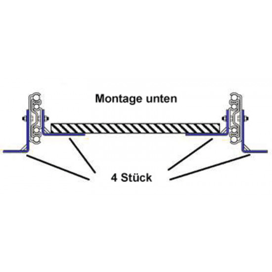 Mounting bracket for full extension slides - L-brackets - set of 2