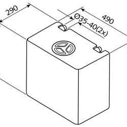Universal fresh and wastewater tank EV1004 - 50 l