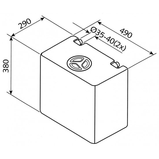 Universal fresh and wastewater tank EV1004 - 50 l