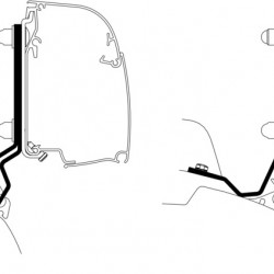 Awning adapter for Thule wall awnings