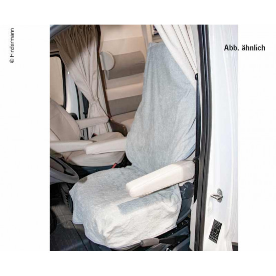 Universal terry cloth seat cover for vehicle seats, anthracite