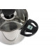 Camp4 Stainless Steel Cookware Set, 6-Piece - With Folding Handles and Glass Lids