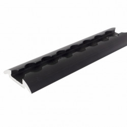 Semi-circular lashing rail for screw mounting - Black