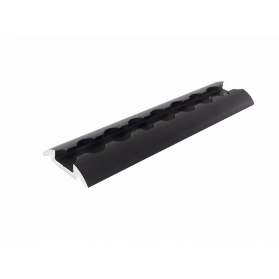 Semi-circular lashing rail for screw mounting - Black