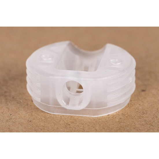 Plastic furniture connector - Ø 22.8 mm - Transparent