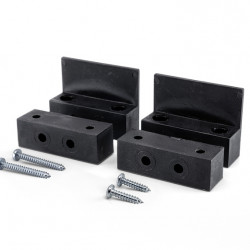 Mounting adapters for radio contacts, set of 2, black