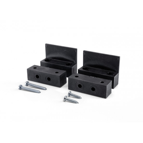 Mounting adapters for radio contacts, set of 2, black