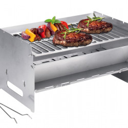 CAMP4 stainless steel folding grill 250x400x220 mm
