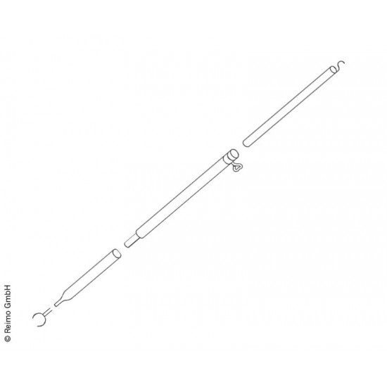 Roof hook set, aluminum, 2.25-3m