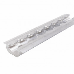 Retractable lashing rail for load securing, for corner mounting - Silver