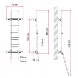 Mounting profile kit Bars Deluxe DJ Transit from 2014 onwards - Silver