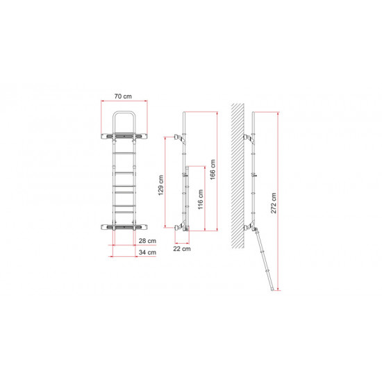 Mounting profile kit Bars Deluxe DJ Transit from 2014 onwards - Silver