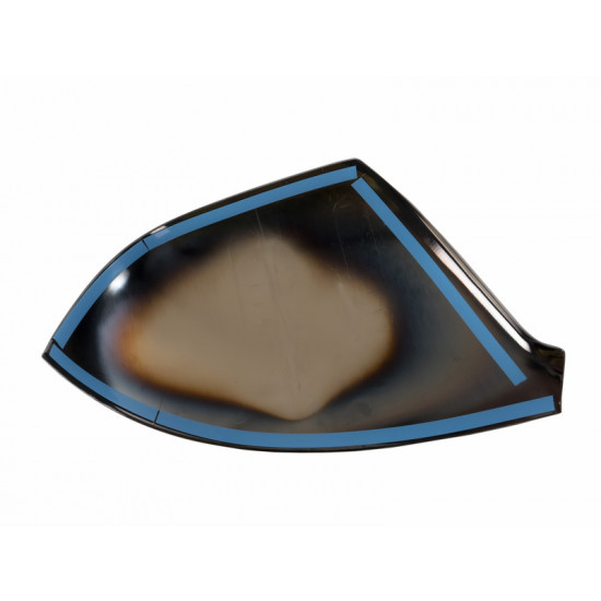 Carbest Chrome Mirror Caps, Black - for VW Transporter