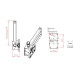 SKY 10N TV mount, 2-arm - 780 mm