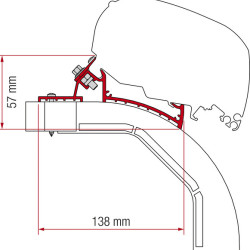 FIAMMA Adapter awning F65L and F80S Arca Mobilvetta, K-Yacht
