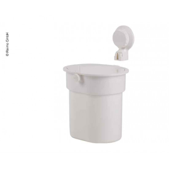Suction cup bin, white, up to 3kg, push-button