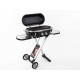 Trolley 2-flame gas grill with ignition fuse - 50 mbar