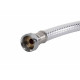 White shower hose with metallic effect