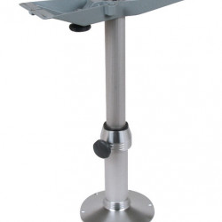 Aluminum table column with gas pressure damper