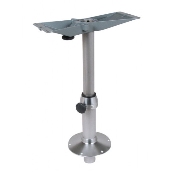 Aluminum table column with gas pressure damper