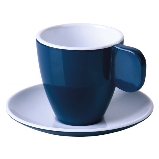 Camp4 Melamine Espresso Cups 2-Piece Set - Dark Blue / White