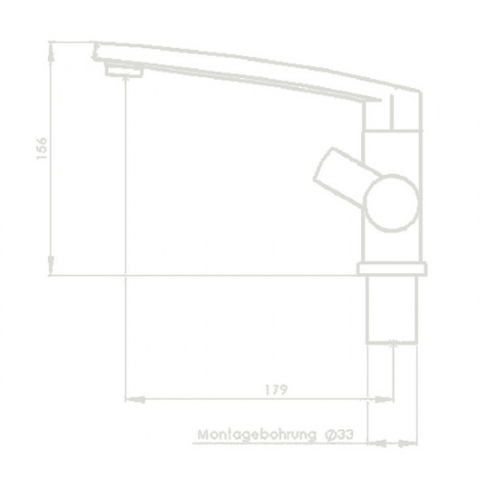 CONTUR S water tap - spout height 156 mm