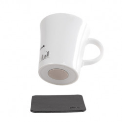 Porcelain magnetic mugs with handles - VAN design - 270 ml - set of 2