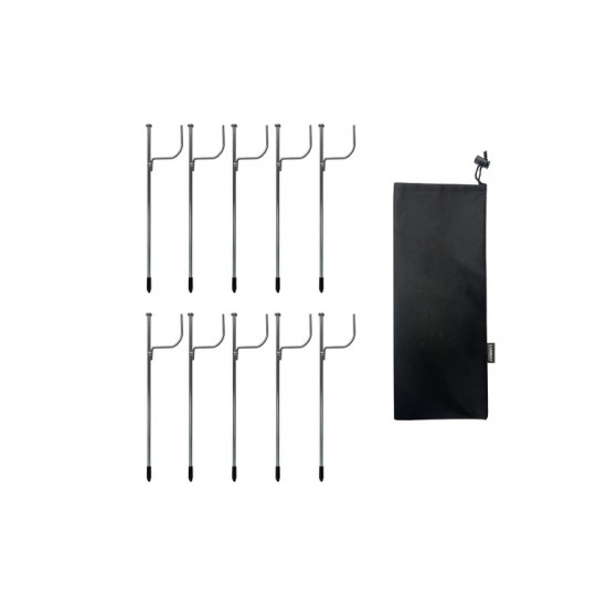 Peg set for laying the wastewater hose - 10-piece set