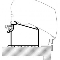 Thule-Omnistor awning adapter for roof awnings 2.5 - 6 m on Adria caravans