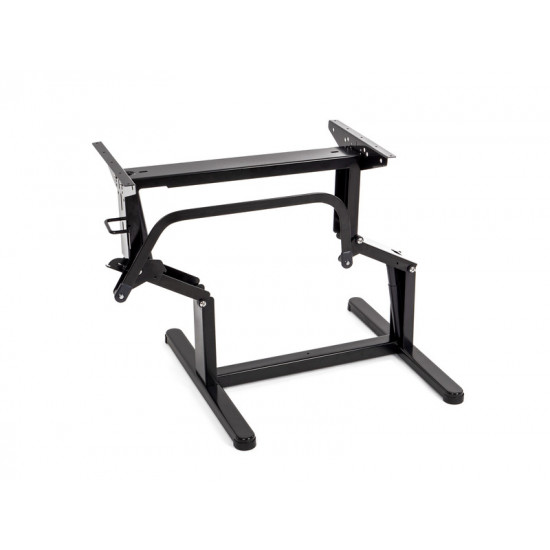 Lifting table frame with folding mechanism - height adjustable