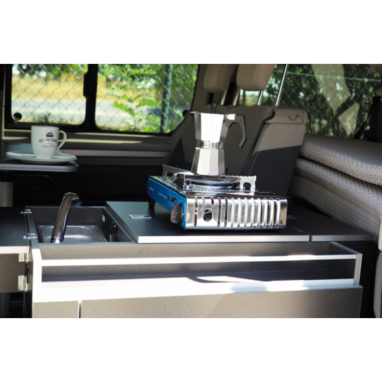 VW Multivan FreeVan kitchen module including technology
