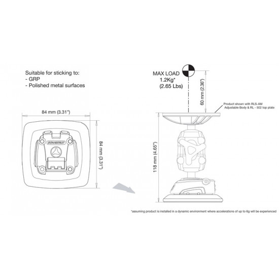 ROKK - self-adhesive base for mounting system